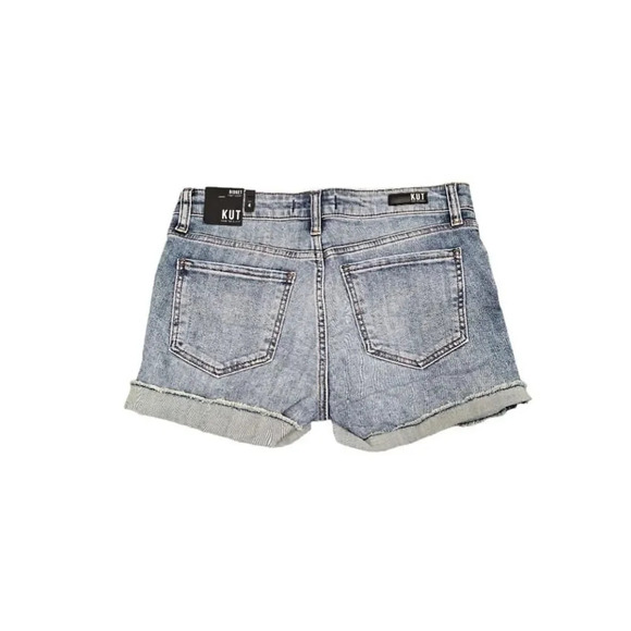 Kut from the Kloth Women's Size 4 Blue Gidget Fray Short - Picture 4 of 8